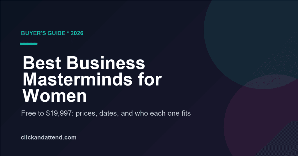 Best business masterminds for women entrepreneurs in 2026 compared by price and fit