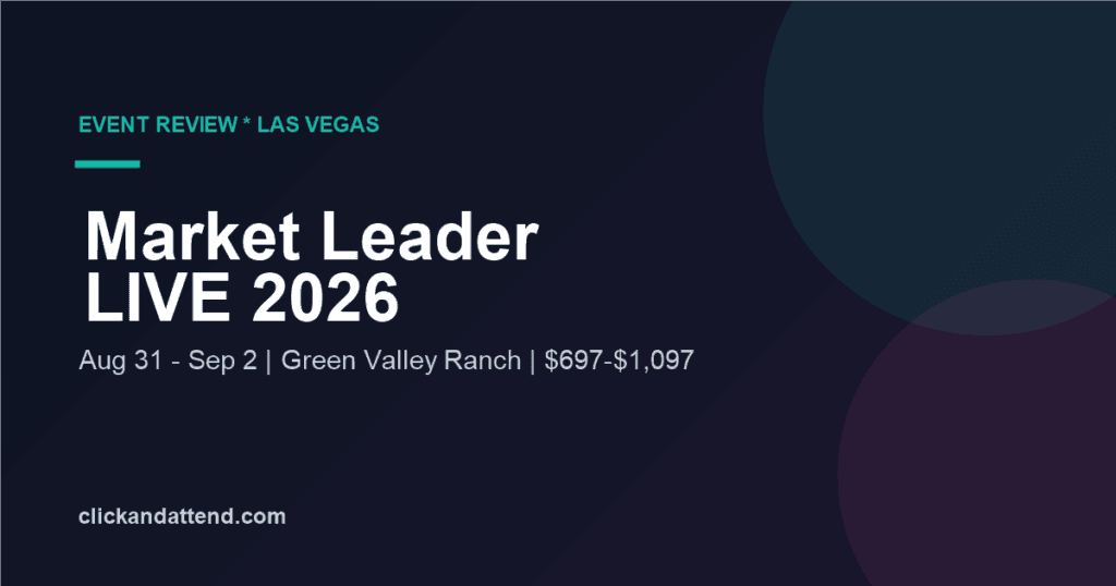 Market Leader LIVE 2026 review: Krista Mashore event in Las Vegas, Aug 31 to Sep 2