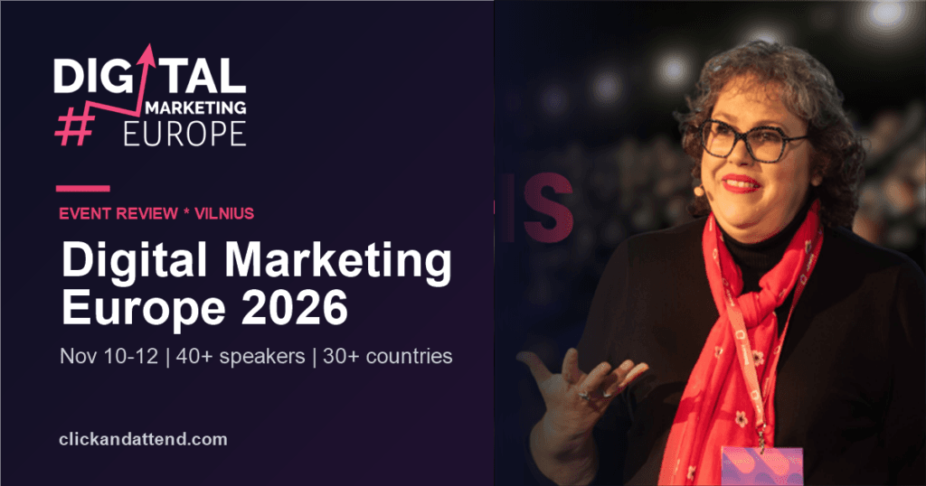 Digital Marketing Europe 2026 review: conference in Vilnius, November 10-12, 40+ speakers