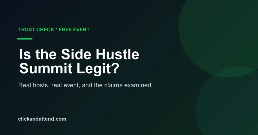 Is the Side Hustle Summit legit? Trust check of the free Iman Gadzhi and Russell Brunson event