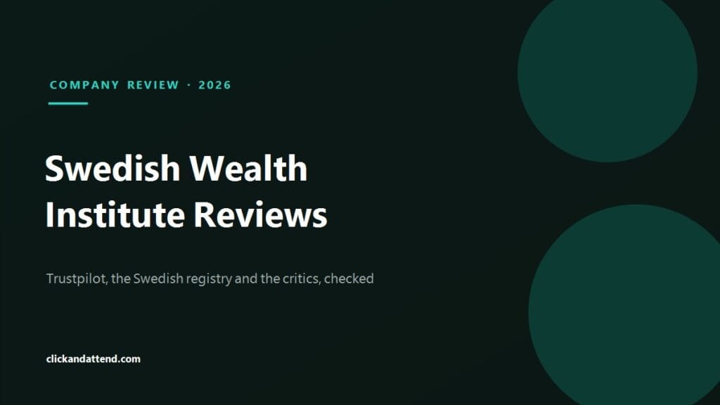 Swedish Wealth Institute reviews: Trustpilot rating, Swedish company registry details and critical reviews checked in 2026