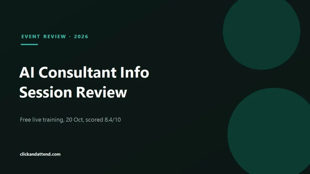 AI Consultant Certification Info Session Review