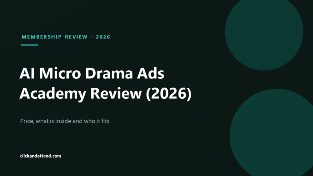 AI Micro Drama Ads Academy review 2026: price, what is inside and who it fits