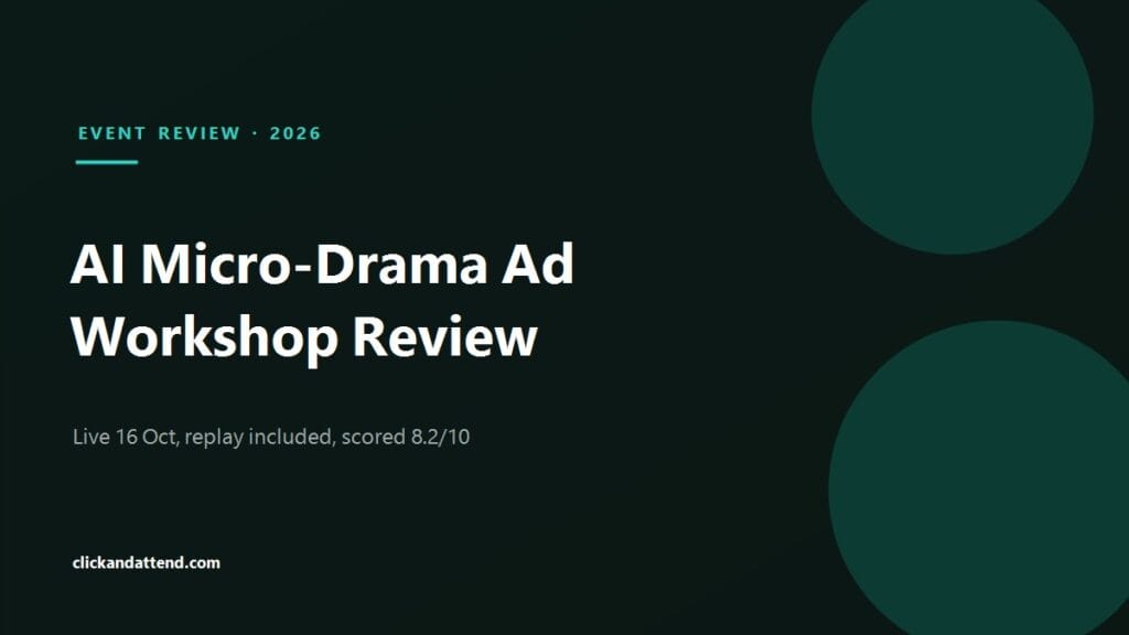 AI Micro-Drama Ad Creator Workshop Review