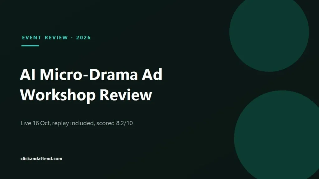 AI Micro-Drama Ad Creator Workshop Review