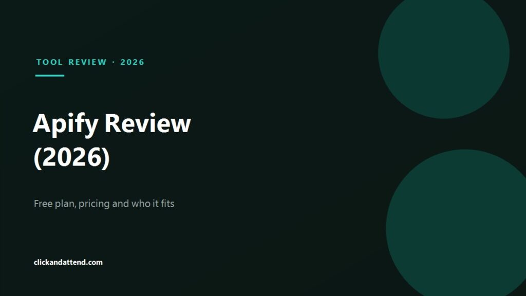 Apify review 2026: free plan, pricing and who it fits