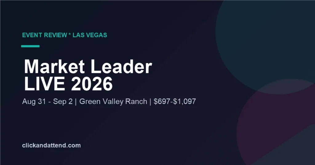 Market Leader LIVE 2026 review: Krista Mashore event in Las Vegas, Aug 31 to Sep 2