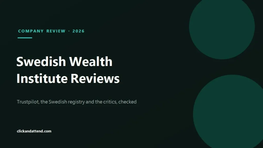 Swedish Wealth Institute reviews: Trustpilot rating, Swedish company registry details and critical reviews checked in 2026