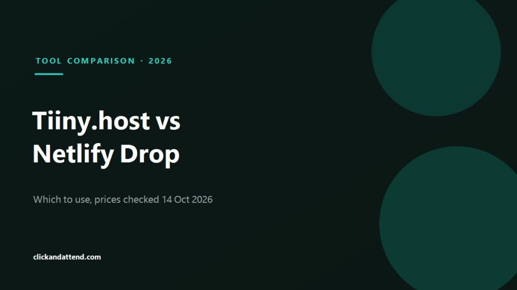 Tiiny.host vs Netlify Drop comparison