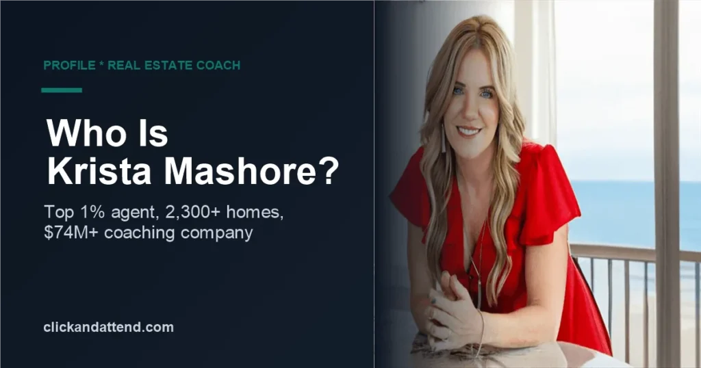 Who is Krista Mashore: real estate coach, top 1% agent with 2,300+ homes sold